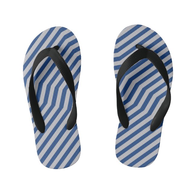 Symmetric diagonal stripes background 6 kid's thongs (Footbed)