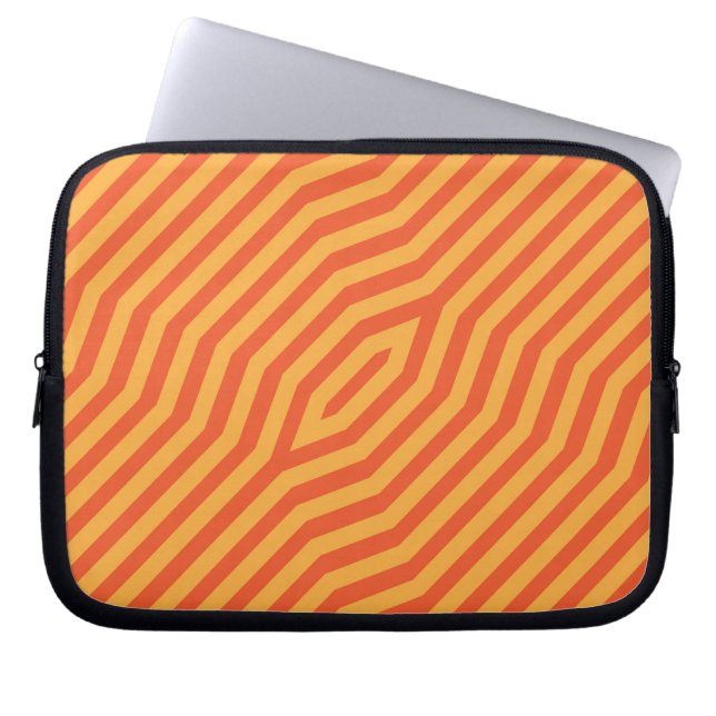 Symmetric diagonal stripes background 8 laptop sleeve (Front)
