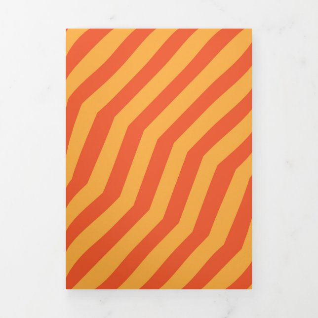 Symmetric diagonal stripes background 8 Tri-Fold holiday card (Cover)