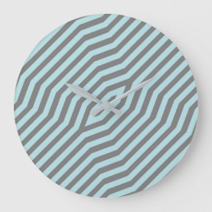 Symmetric diagonal stripes background 9 large clock