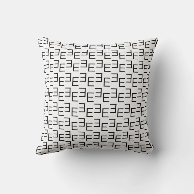Symmetric E Monogram T-Shirt, Minimalist Geometric Cushion (Back)