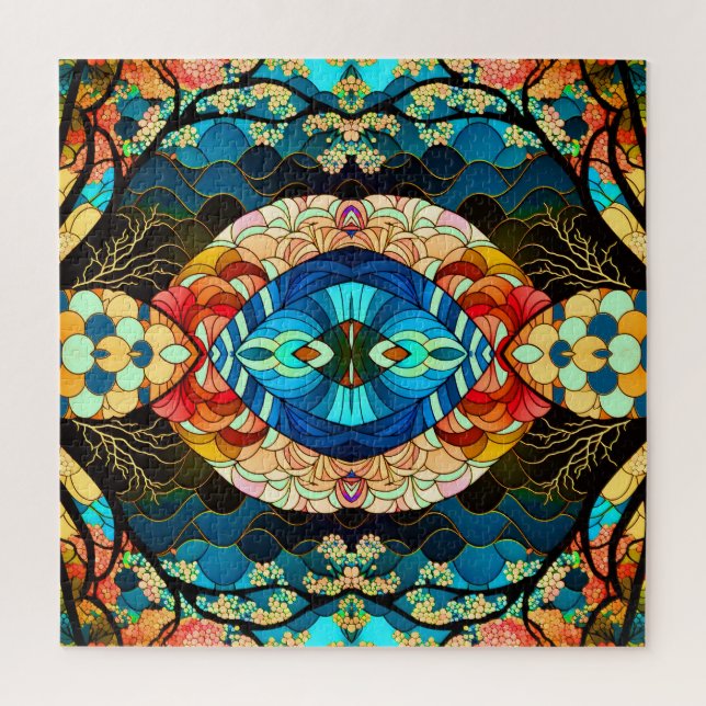 SYMMETRIC FOREST JAPANESE ART STYLE JIGSAW PUZZLE (Vertical)