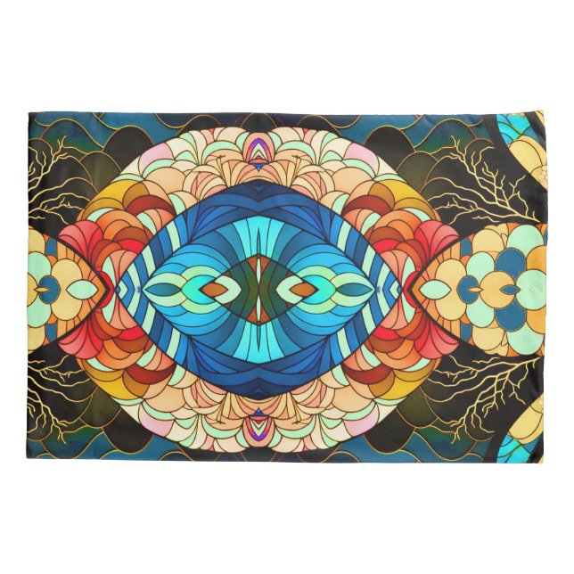 SYMMETRIC FOREST JAPANESE ART STYLE PILLOWCASE (Back)