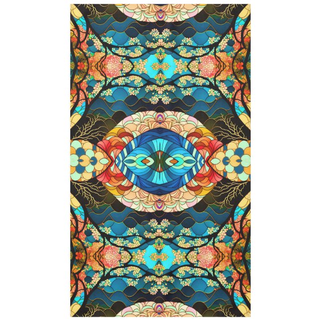 SYMMETRIC FOREST JAPANESE ART STYLE TABLECLOTH (Front)