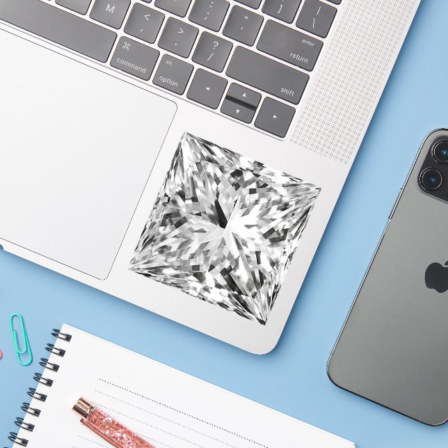 Symmetric Multifaceted Geometric Diamond Photo (Laptop w/ iPhone)