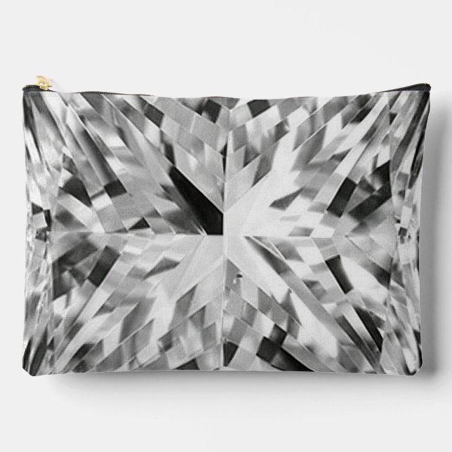 Symmetric Multifaceted Geometric Diamond Photo Accessory Pouch (Front)