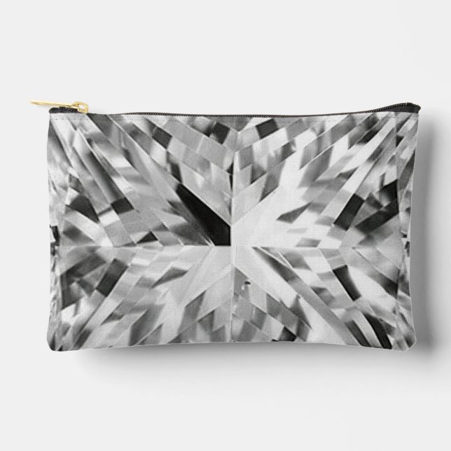 Symmetric Multifaceted Geometric Diamond Photo Accessory Pouch (Front)