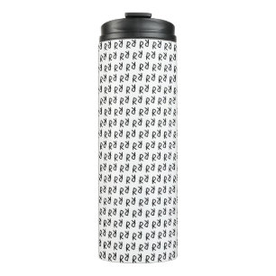 Symmetric R Line Art T-Shirt, Minimalist Doodle Ab Thermal Tumbler
