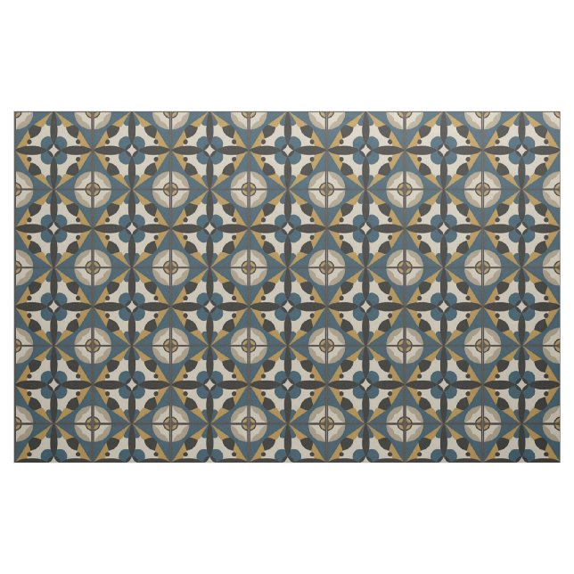 Symmetrical Abstract Art with Bold Geometric Fabric (Fat Quarter)