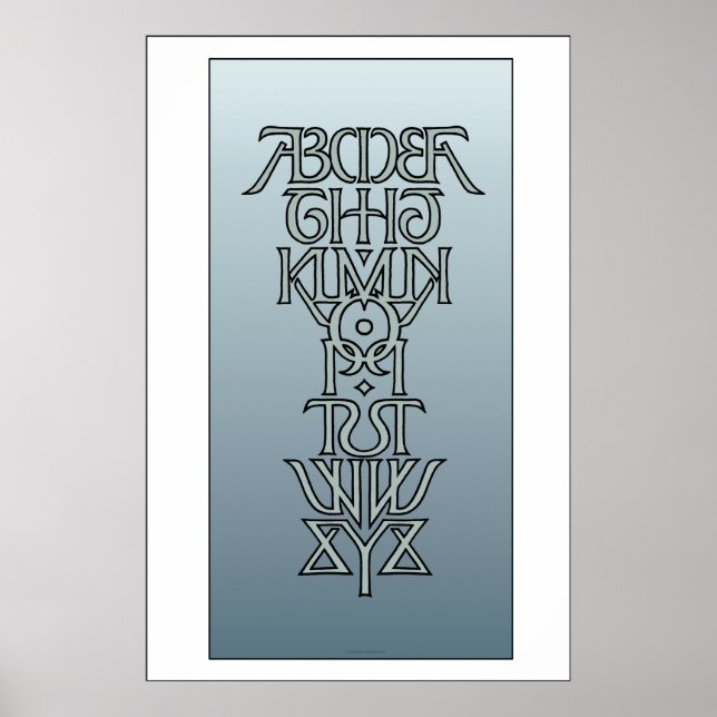 Symmetrical Alphabet Ambigram Poster (Front)