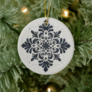 Symmetrical Black Filigree Ornament