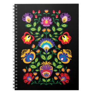 Symmetrical Folk Wycinanki Notebook