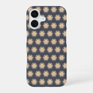 Symmetrical Line Drawing With Earthy Brown Colors iPhone 16 Case