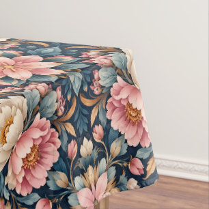 Symmetrical Modern Floral Kaleidoscope Tablecloth