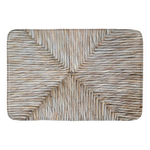 Symmetrical Natural Bamboo Fiber Weave Bath Mat