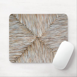 Symmetrical Natural Fibre Weave Pattern Mouse Pad