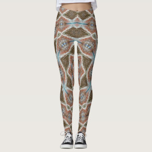 Symmetrical scales: circular tissue pattern. leggings