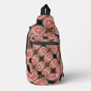 Symmetrical Shapes Red Cubes rot autumn colours Sling Bag