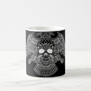 Symmetrical Skull with Guns and bullets by Al Rio Coffee Mug