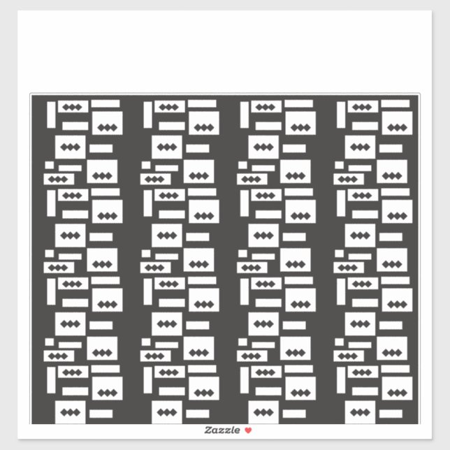 Symmetrical white geometric design with crisp, cle (Sheet)