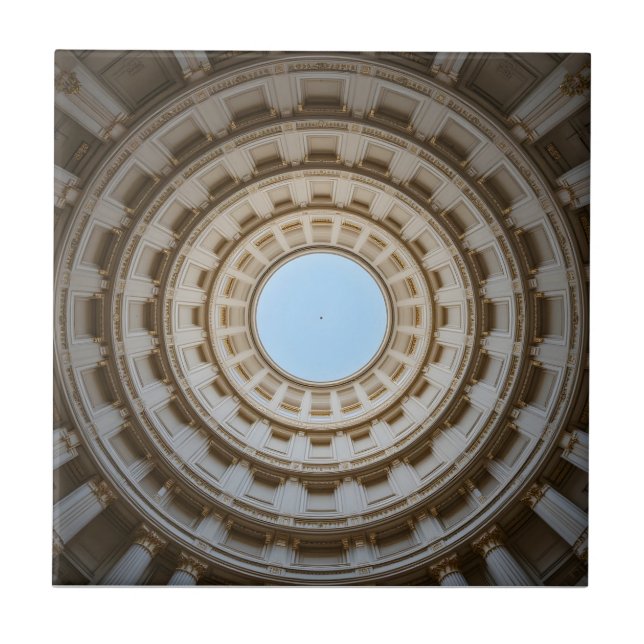 Symmetrical Worm's-Eye View of a Grand Dome Ceramic Tile (Front)