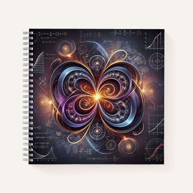 Symmetry, Equations & Scientific Art Notebook (Front)