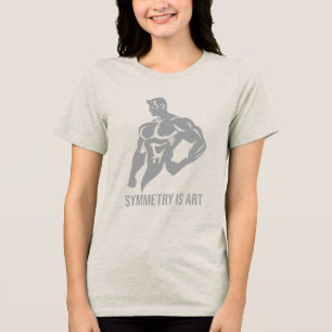 Symmetry Is Art Golden Era Bodybuilding Motivation Tri-Blend Shirt