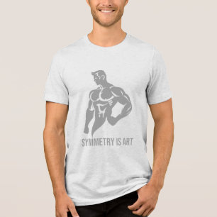 Symmetry Is Art Golden Era Bodybuilding Motivation Tri-Blend Shirt