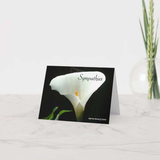 Sympathies - Calla Lily Card (Front)