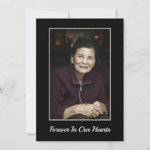 Sympathy Bereavement Memorial Funeral Custom Photo Thank You Card