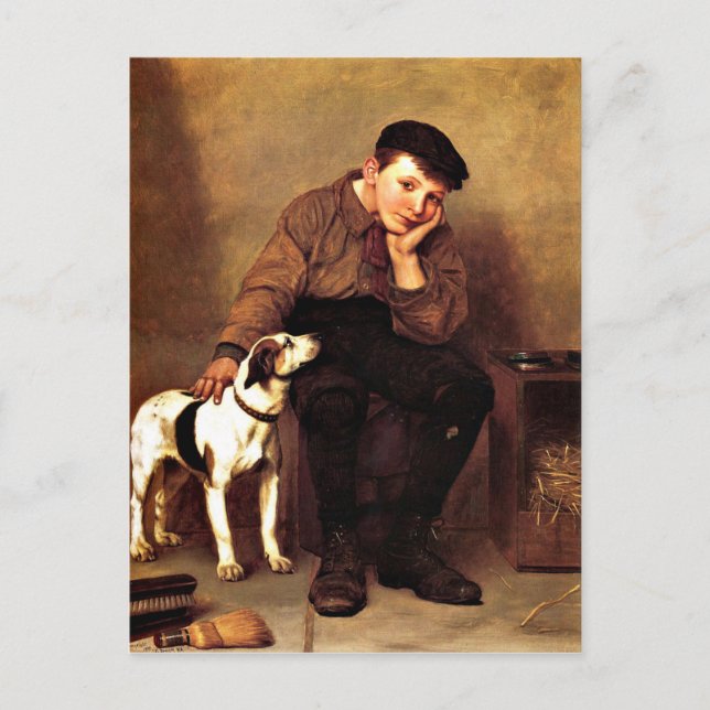 Sympathy - Boy and His Dog Postcard (Front)