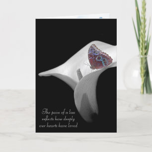 Sympathy Butterfly in Calla Lily Card