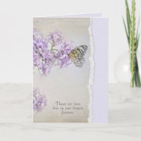 sympathy butterfly on Lilac with torn edge border