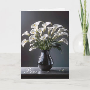Sympathy Calla Lily Bouquet Card