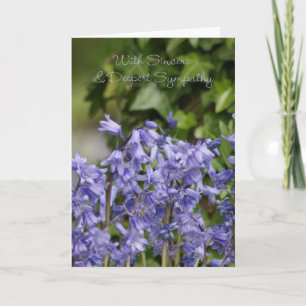 Sympathy Card - Bluebells And Ivy
