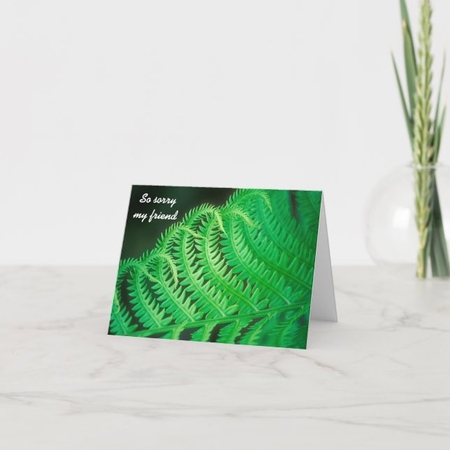 Sympathy Card featuring Green Fern (Front)