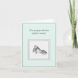 Sympathy Card for Loss of a Cat