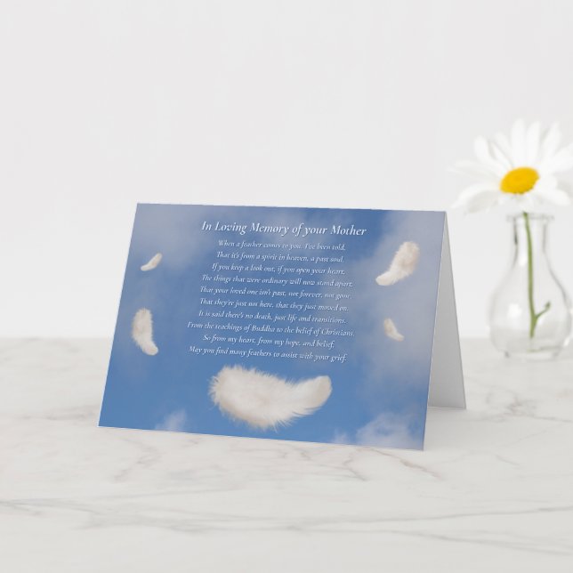 Sympathy Card for Loss of Mother Mom Spiritual  (Small Plant)