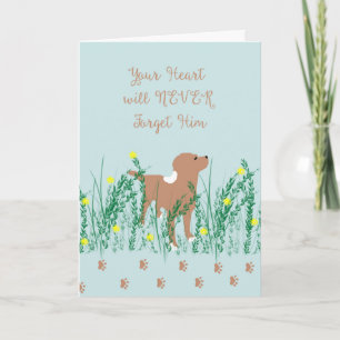 Sympathy Card for Loss of Pet Male Dog