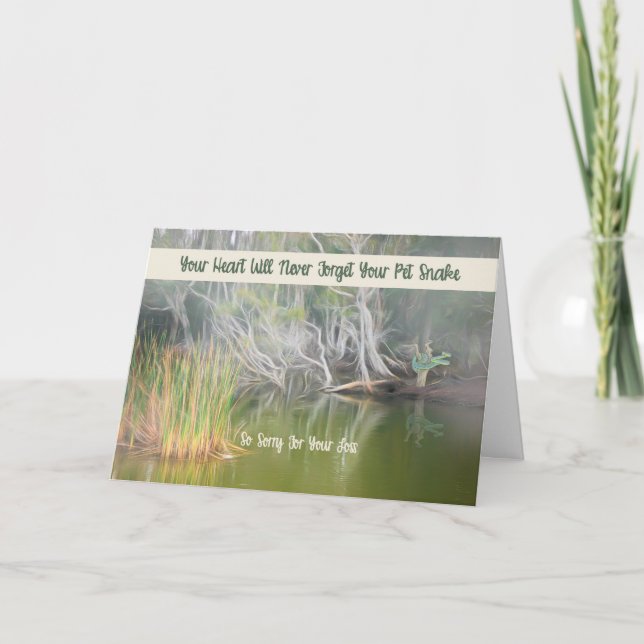 Sympathy Card for Loss of Pet Snake (Front)