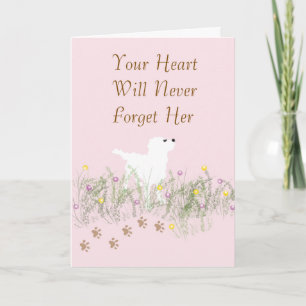 Sympathy Card for Pet Female Dog