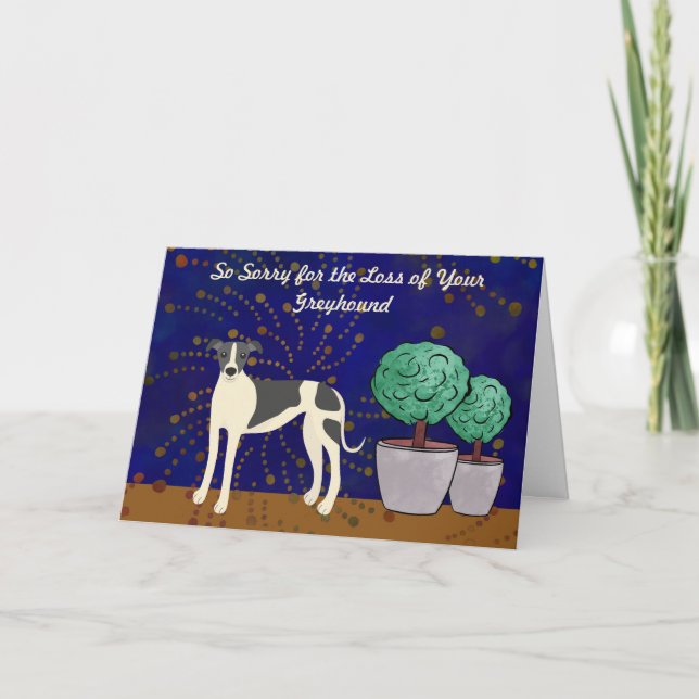 Sympathy Card for Pet Greyhound (Front)