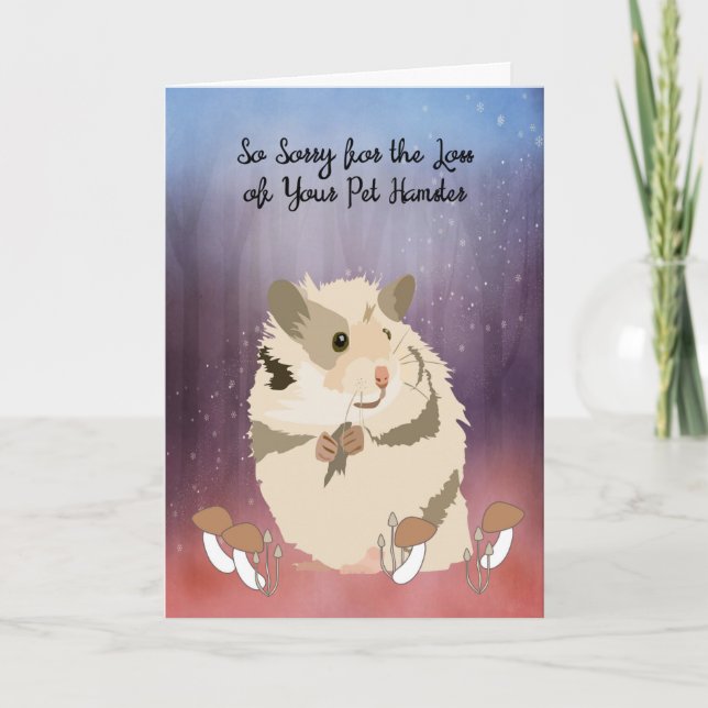 Sympathy Card for Pet Hamster (Front)