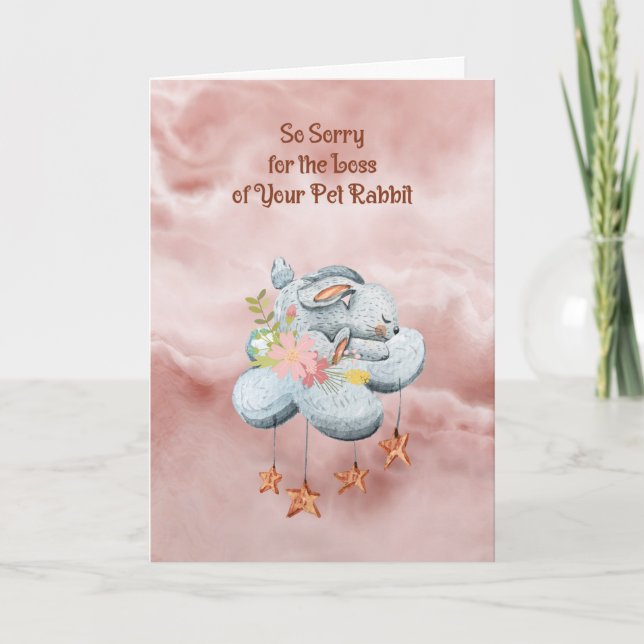 Sympathy Card for Pet Rabbit (Front)
