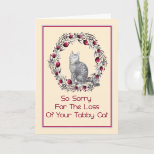 Sympathy Card for Pet Tabby Cat