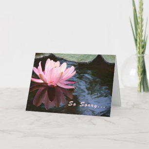 Sympathy Card for Sister with Pink Water Lily