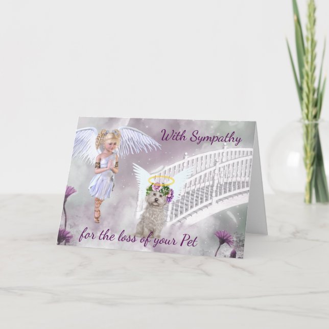 Sympathy Card for the loss of a Pet (Front)