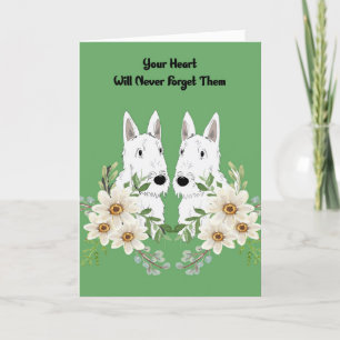 Sympathy Card for Two White Scotties