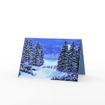 Sympathy card in blue mountain scene blue inside