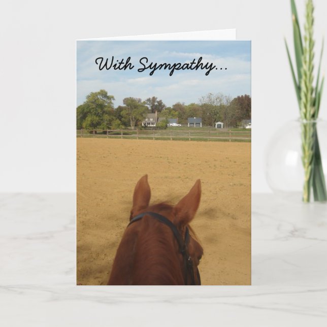 Sympathy Card -- Loss of Horse (Front)
